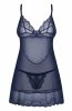 Obsessive Nightly Blue Chemise koszulka damska tył